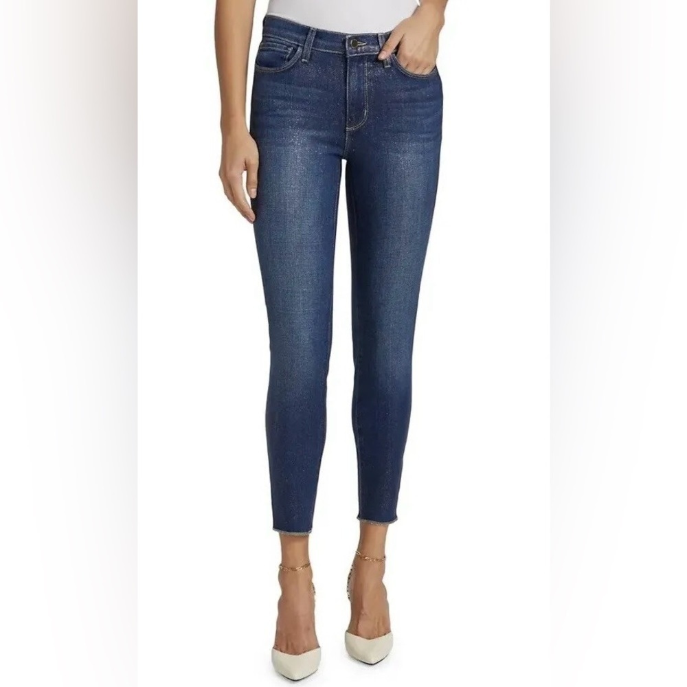 NWT L’Agence Revolve El Matador French Slim Cropped, Dark Wash Raw Hem Jeans, 25